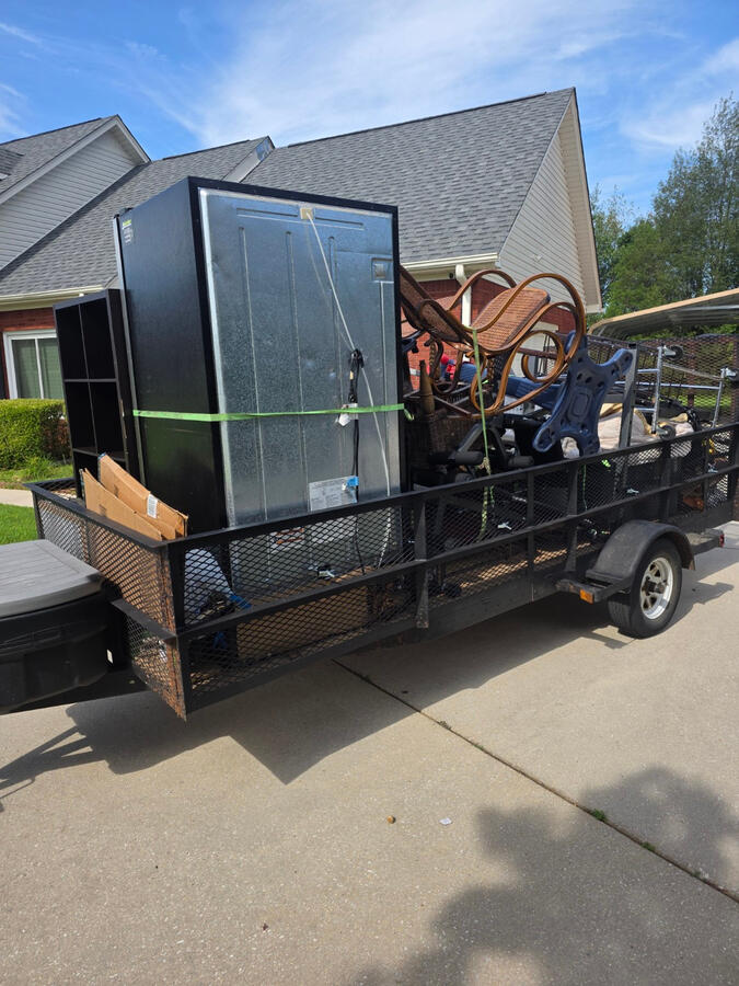 Bulky items loaded for hauling
